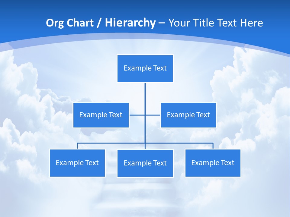 A Stairway Leading To The Sky With Clouds In The Background PowerPoint Template