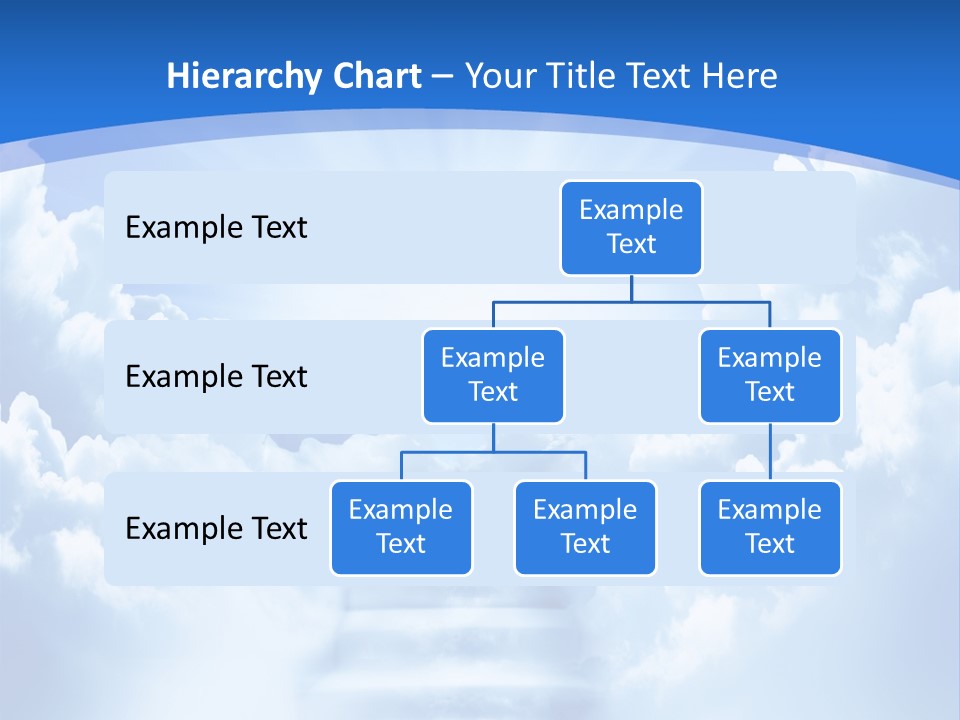 A Stairway Leading To The Sky With Clouds In The Background PowerPoint Template