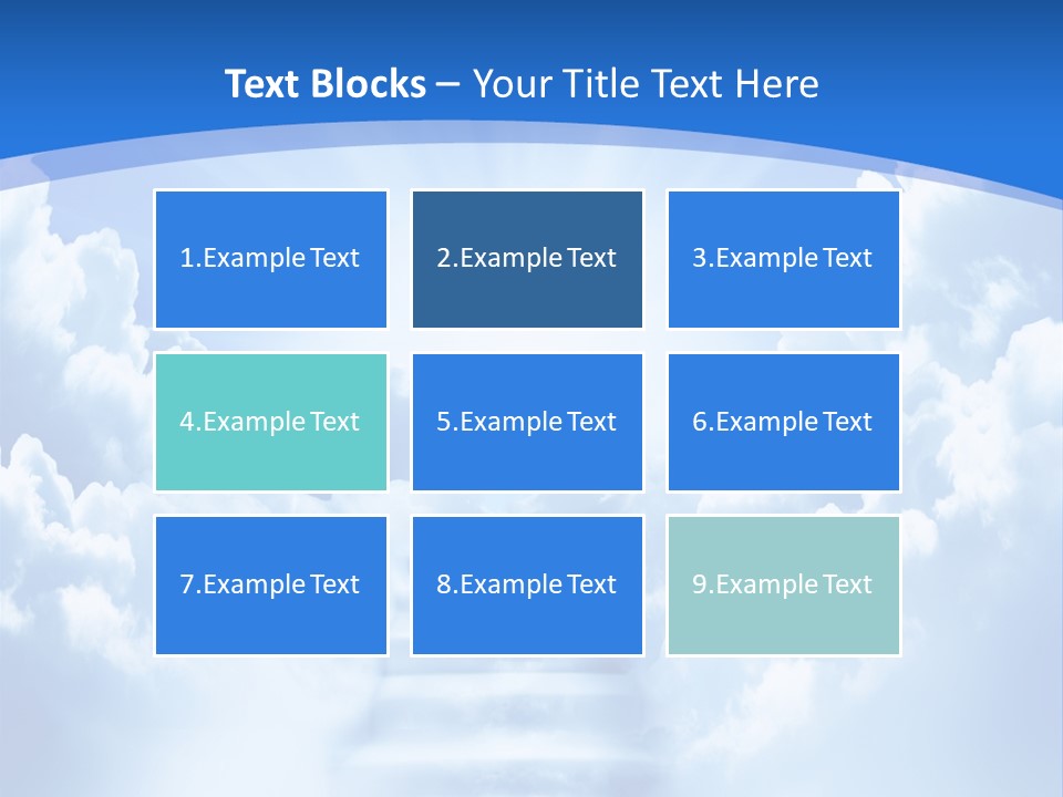 A Stairway Leading To The Sky With Clouds In The Background PowerPoint Template