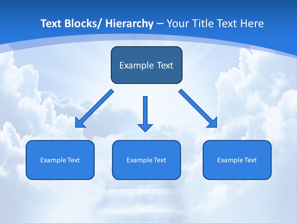 A Stairway Leading To The Sky With Clouds In The Background PowerPoint Template