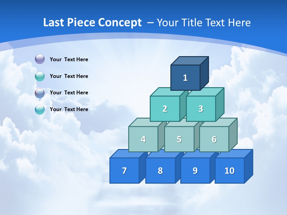 A Stairway Leading To The Sky With Clouds In The Background PowerPoint Template