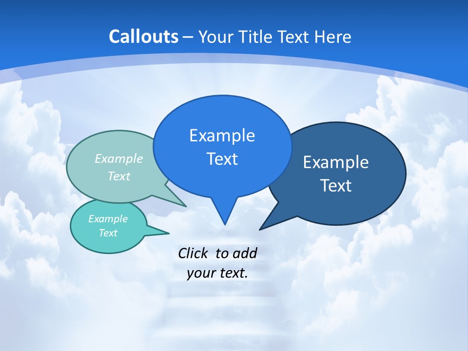 A Stairway Leading To The Sky With Clouds In The Background PowerPoint Template