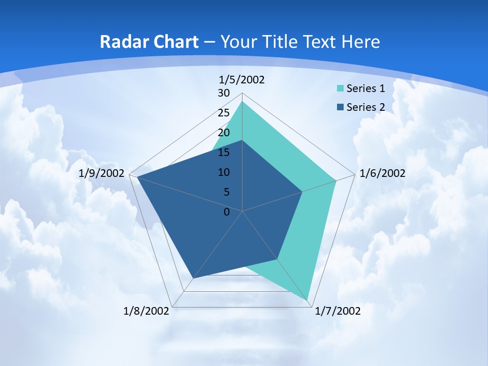 A Stairway Leading To The Sky With Clouds In The Background PowerPoint Template