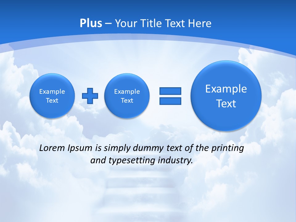 A Stairway Leading To The Sky With Clouds In The Background PowerPoint Template