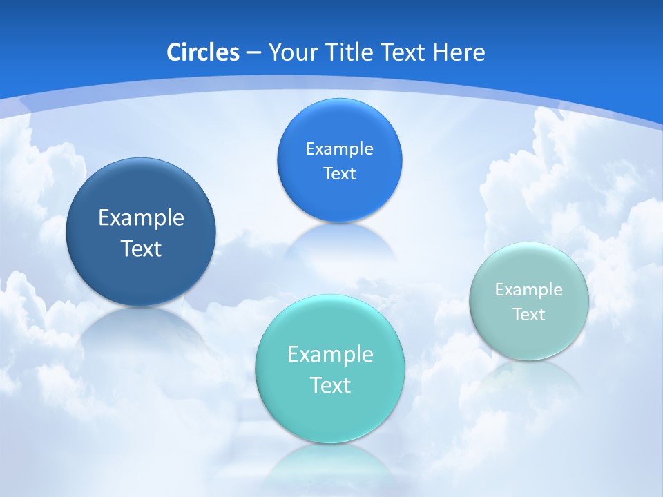A Stairway Leading To The Sky With Clouds In The Background PowerPoint Template