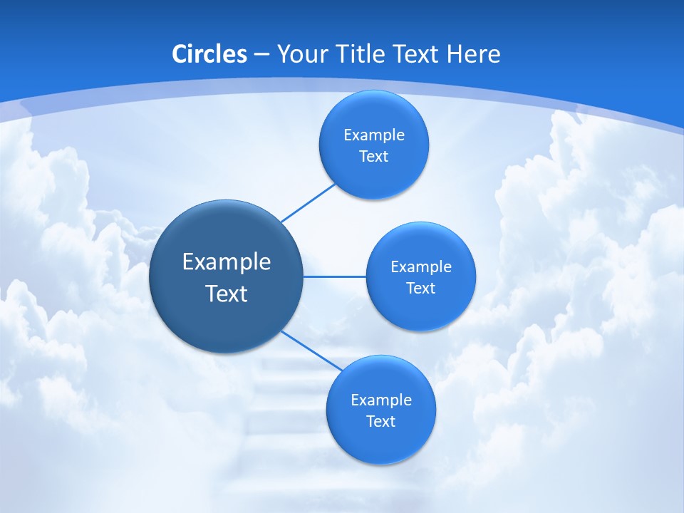 A Stairway Leading To The Sky With Clouds In The Background PowerPoint Template