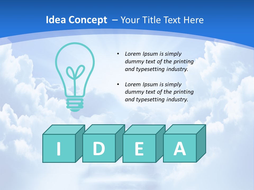 A Stairway Leading To The Sky With Clouds In The Background PowerPoint Template