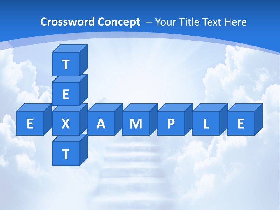 A Stairway Leading To The Sky With Clouds In The Background PowerPoint Template
