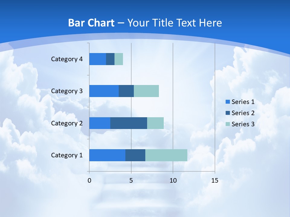 A Stairway Leading To The Sky With Clouds In The Background PowerPoint Template