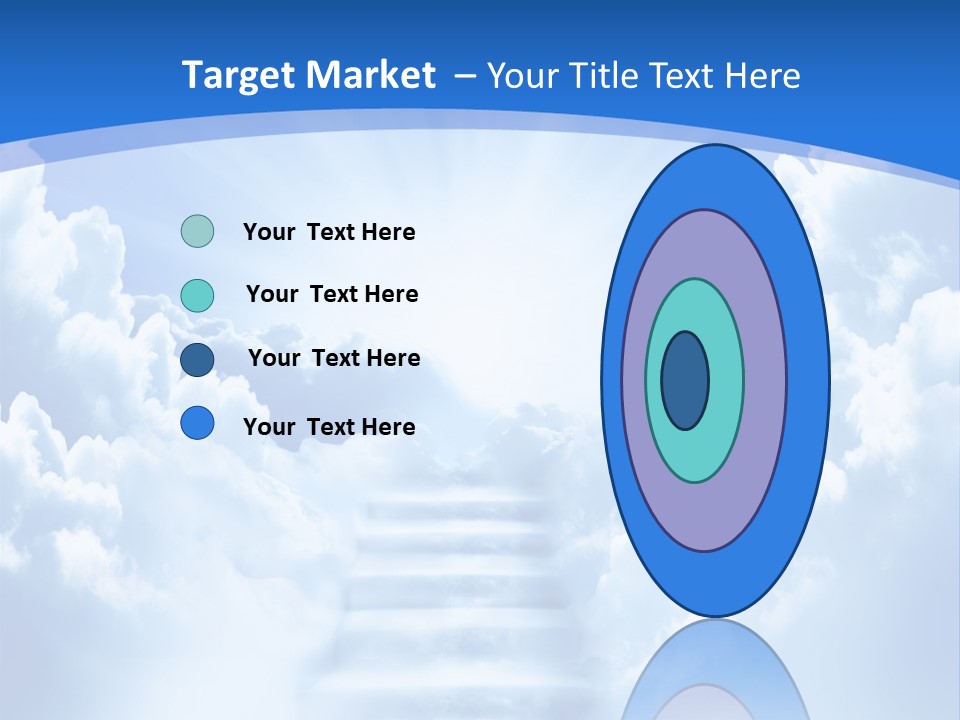 A Stairway Leading To The Sky With Clouds In The Background PowerPoint Template