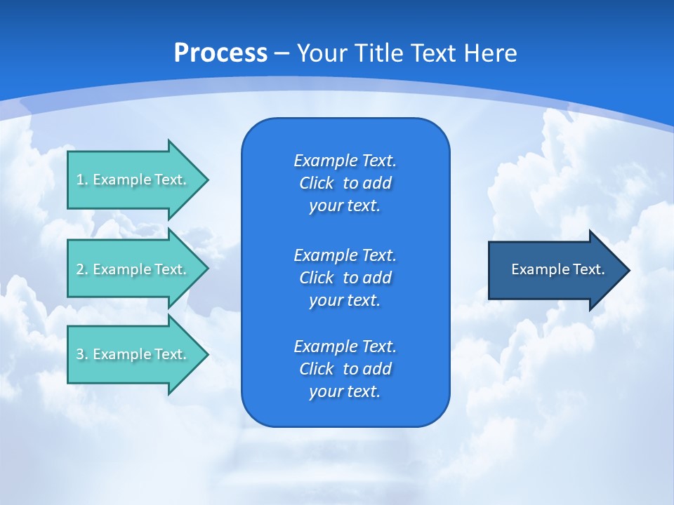 A Stairway Leading To The Sky With Clouds In The Background PowerPoint Template