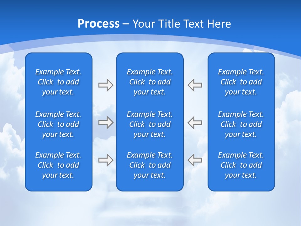 A Stairway Leading To The Sky With Clouds In The Background PowerPoint Template