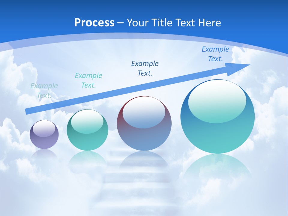 A Stairway Leading To The Sky With Clouds In The Background PowerPoint Template