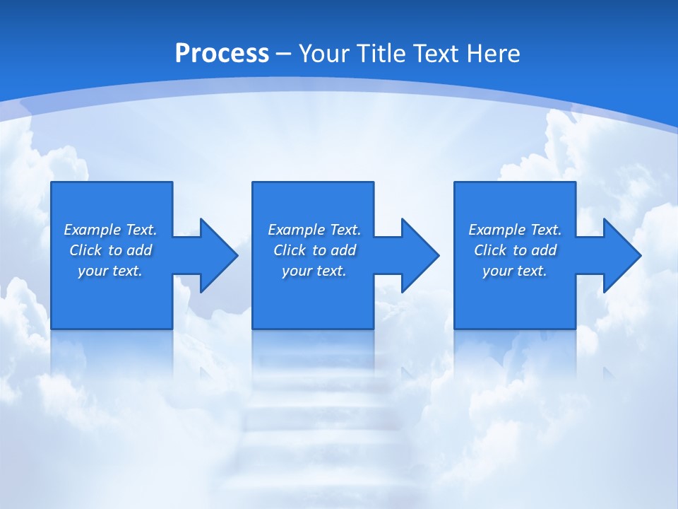 A Stairway Leading To The Sky With Clouds In The Background PowerPoint Template