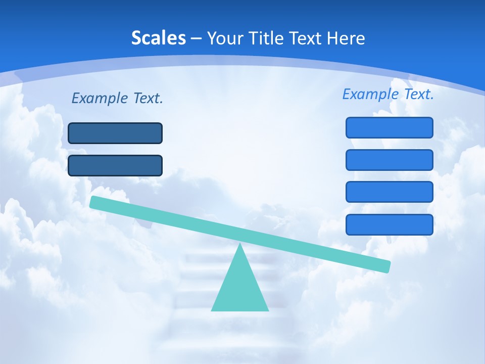 A Stairway Leading To The Sky With Clouds In The Background PowerPoint Template