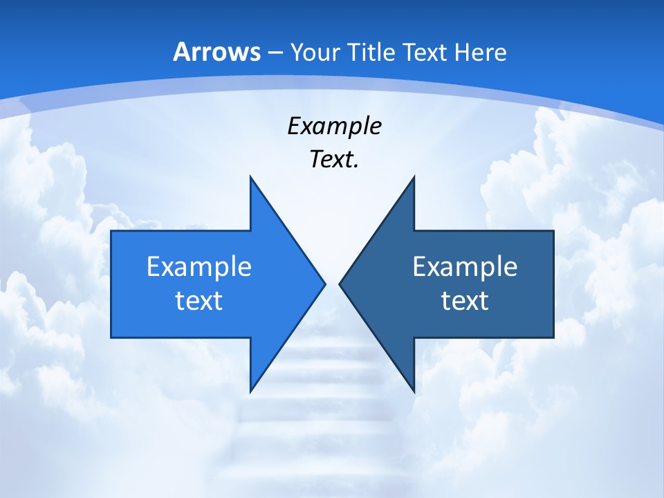 A Stairway Leading To The Sky With Clouds In The Background PowerPoint Template