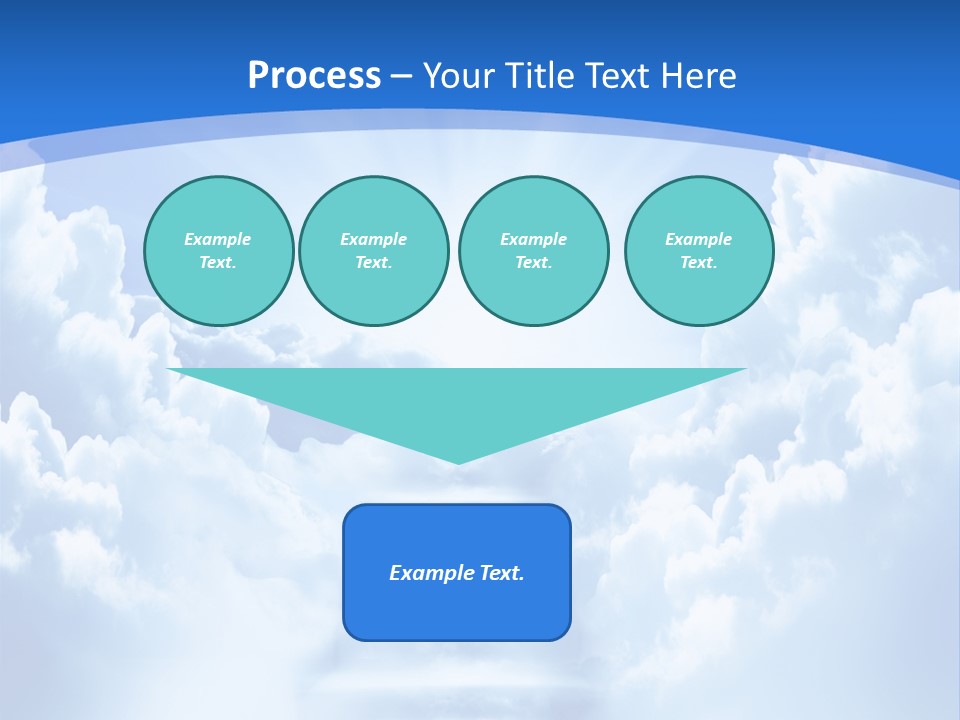 A Stairway Leading To The Sky With Clouds In The Background PowerPoint Template