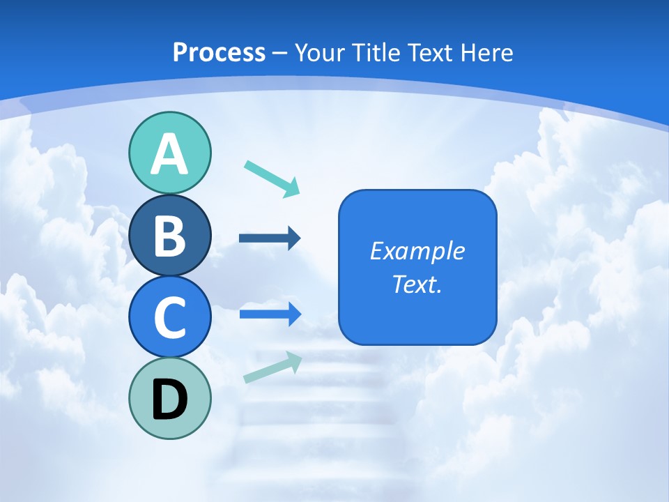 A Stairway Leading To The Sky With Clouds In The Background PowerPoint Template