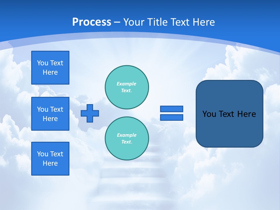 A Stairway Leading To The Sky With Clouds In The Background PowerPoint Template
