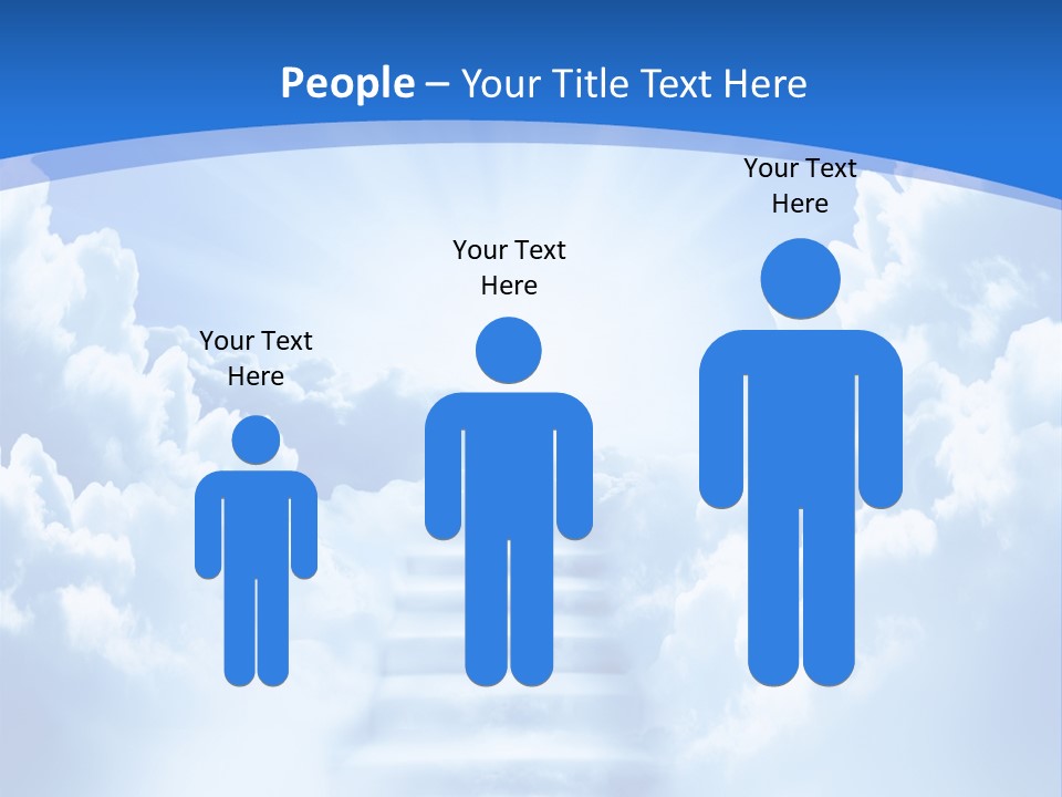 A Stairway Leading To The Sky With Clouds In The Background PowerPoint Template