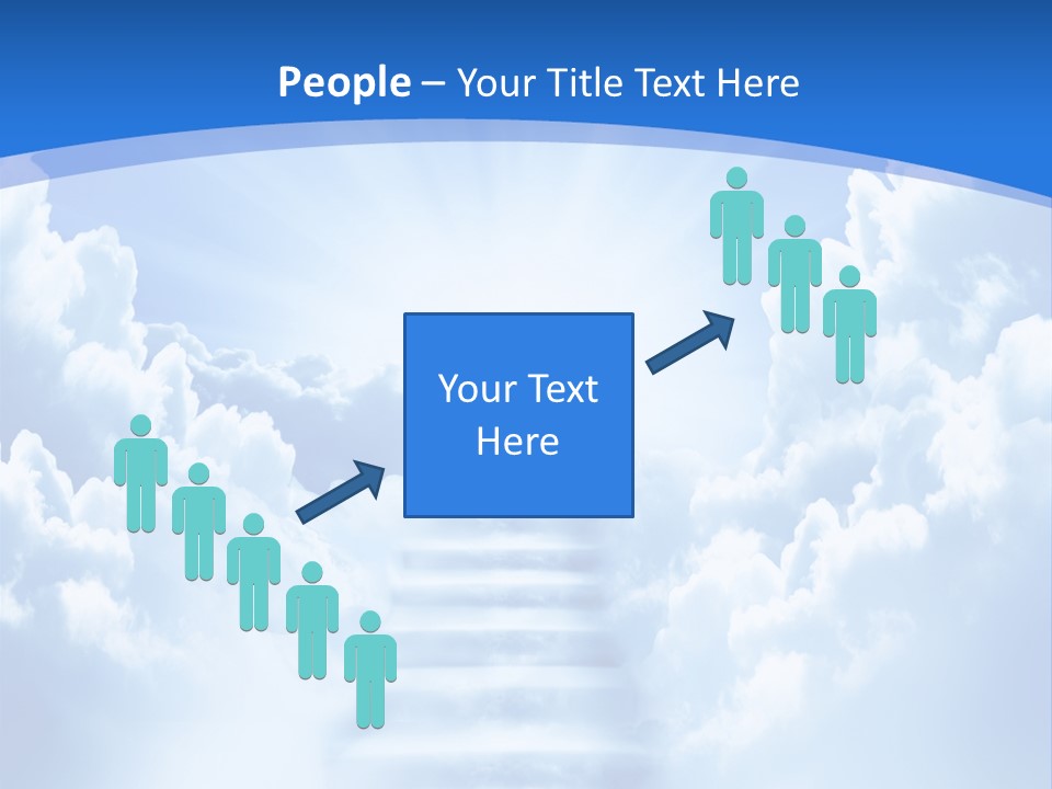 A Stairway Leading To The Sky With Clouds In The Background PowerPoint Template