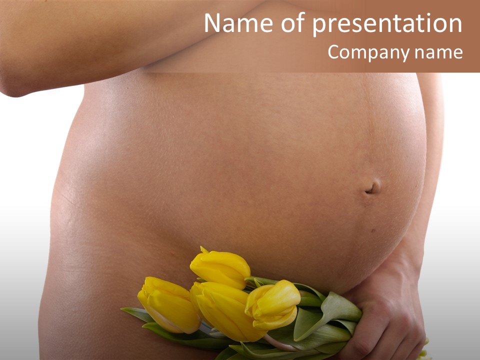 Daddy Belly Expecting PowerPoint Template