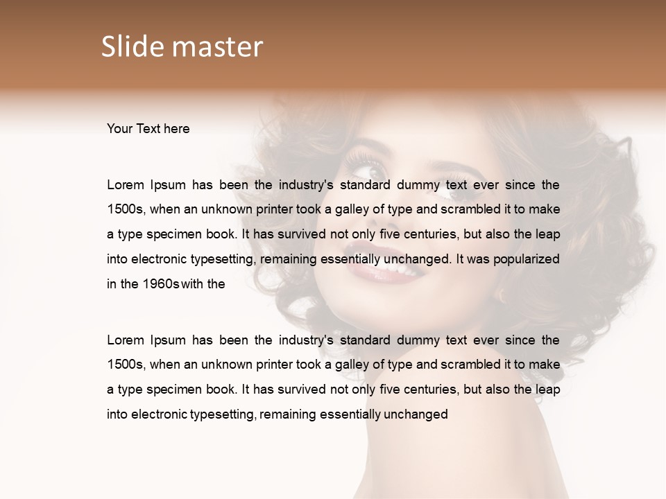 Lady Face Hands PowerPoint Template