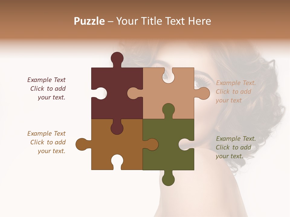 Lady Face Hands PowerPoint Template