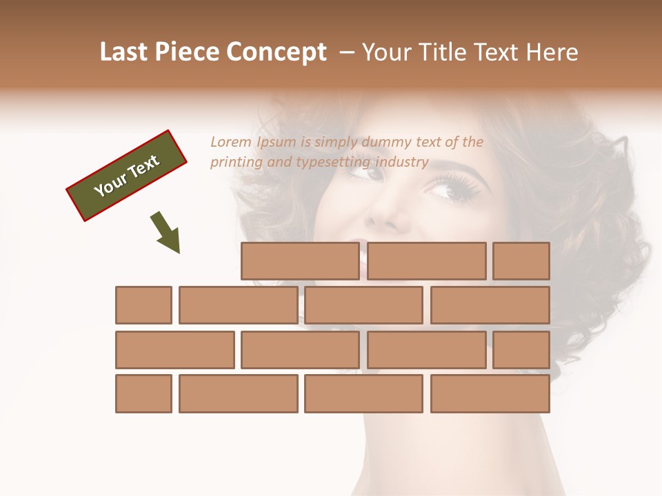 Lady Face Hands PowerPoint Template