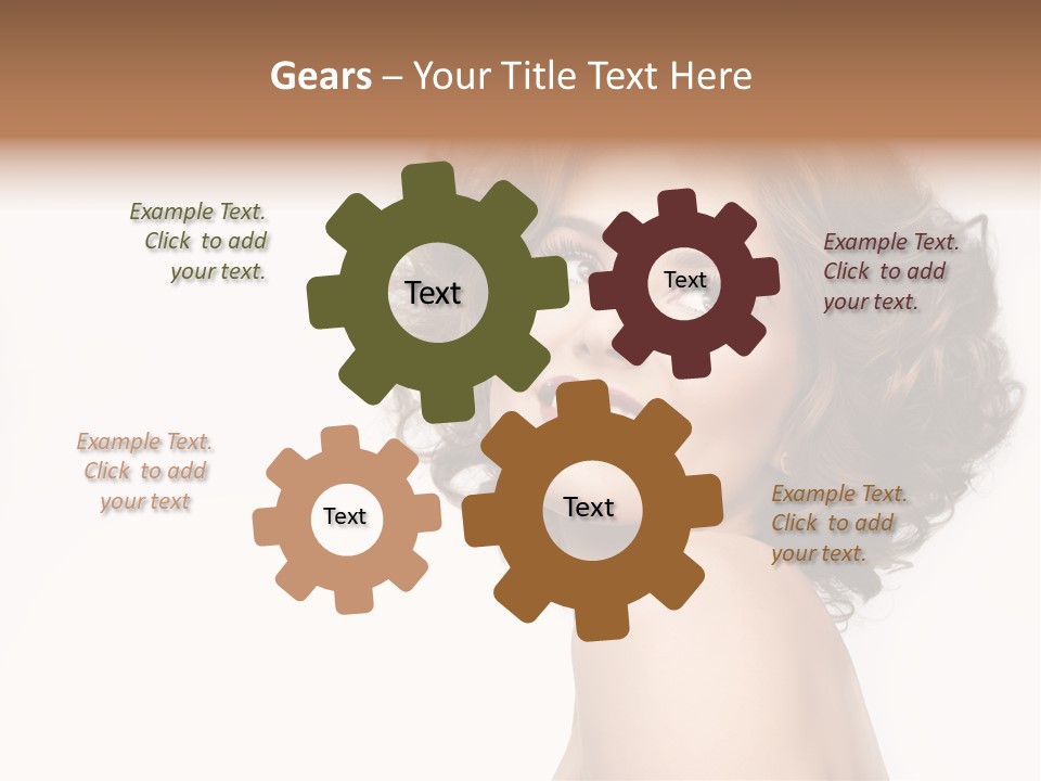 Lady Face Hands PowerPoint Template