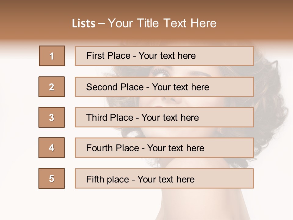 Lady Face Hands PowerPoint Template