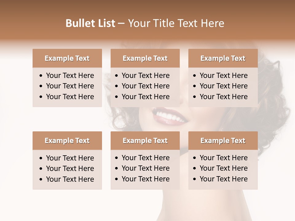 Lady Face Hands PowerPoint Template