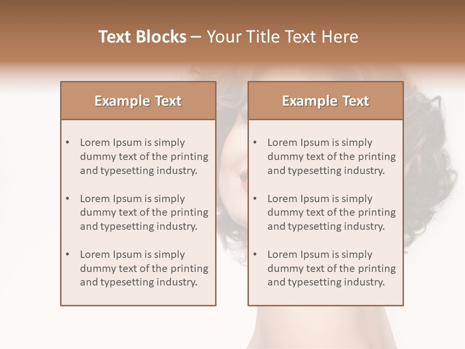 Lady Face Hands PowerPoint Template