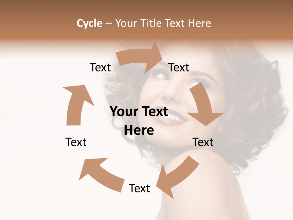 Lady Face Hands PowerPoint Template