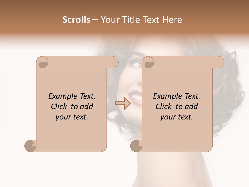 Lady Face Hands PowerPoint Template