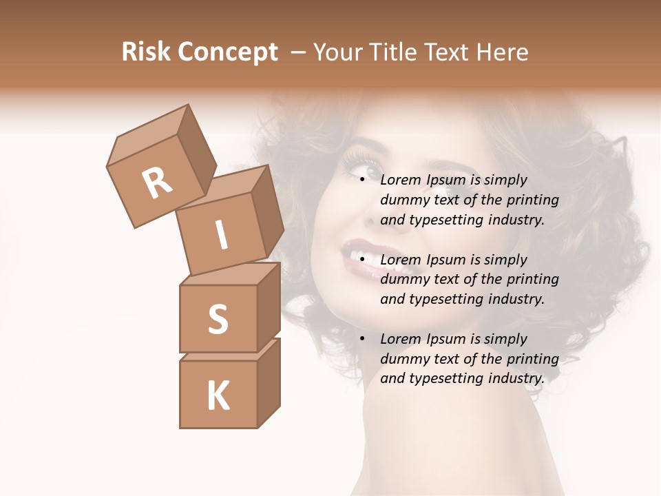 Lady Face Hands PowerPoint Template