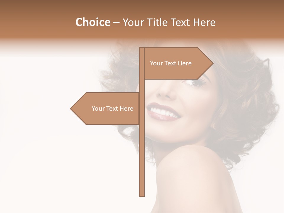 Lady Face Hands PowerPoint Template