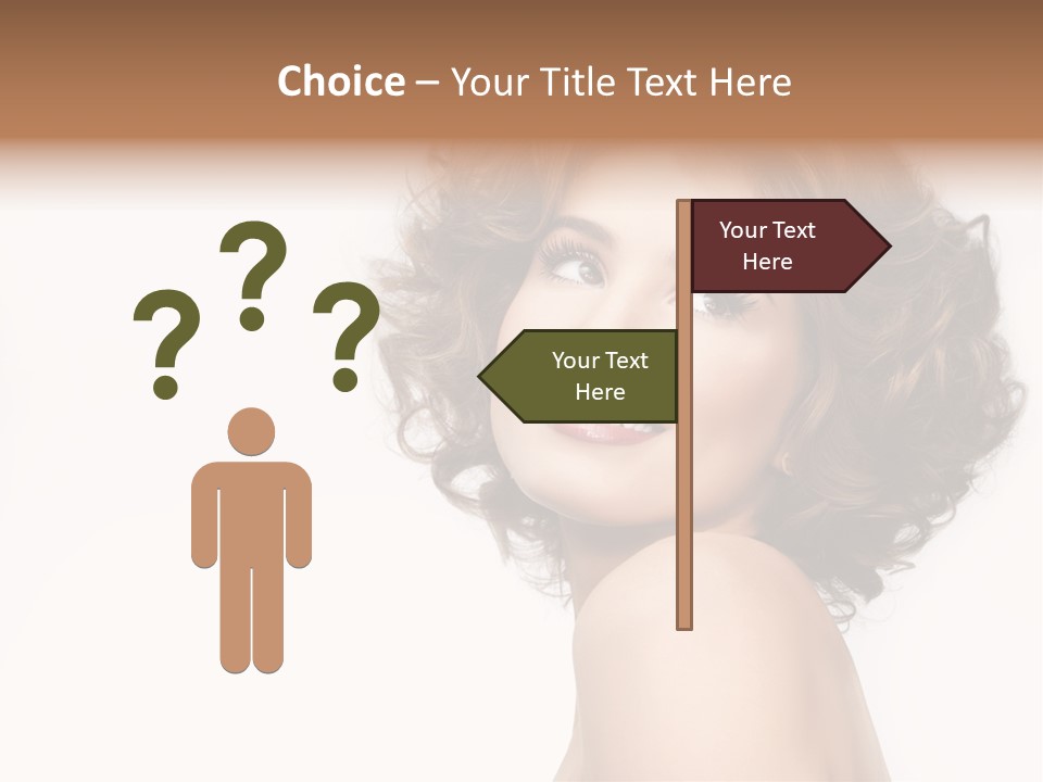 Lady Face Hands PowerPoint Template