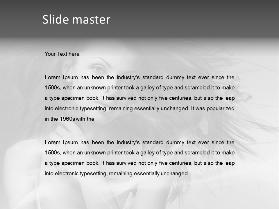 Beauty Lady Wind PowerPoint Template