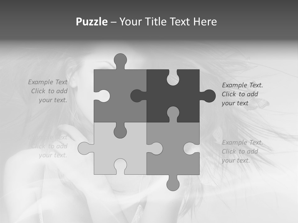 Beauty Lady Wind PowerPoint Template