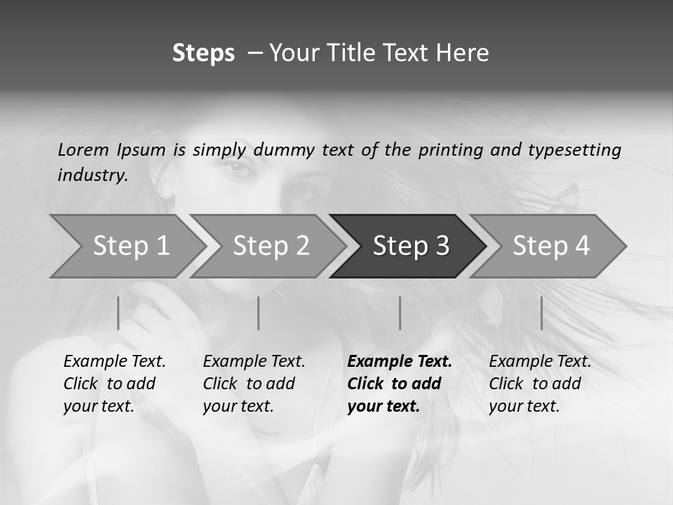 Beauty Lady Wind PowerPoint Template