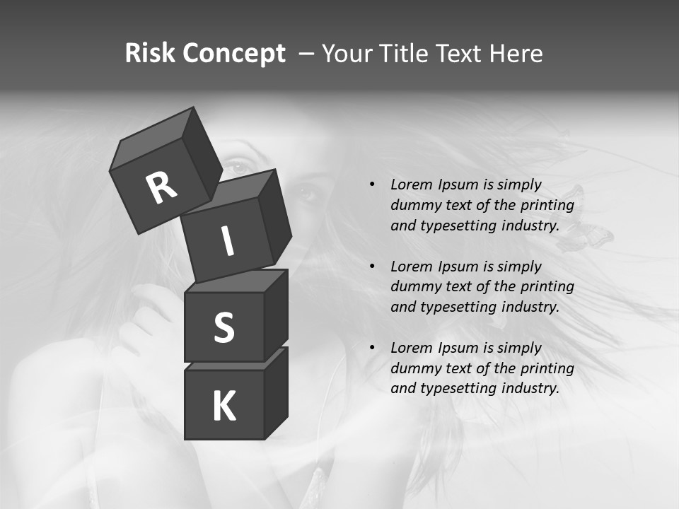 Beauty Lady Wind PowerPoint Template