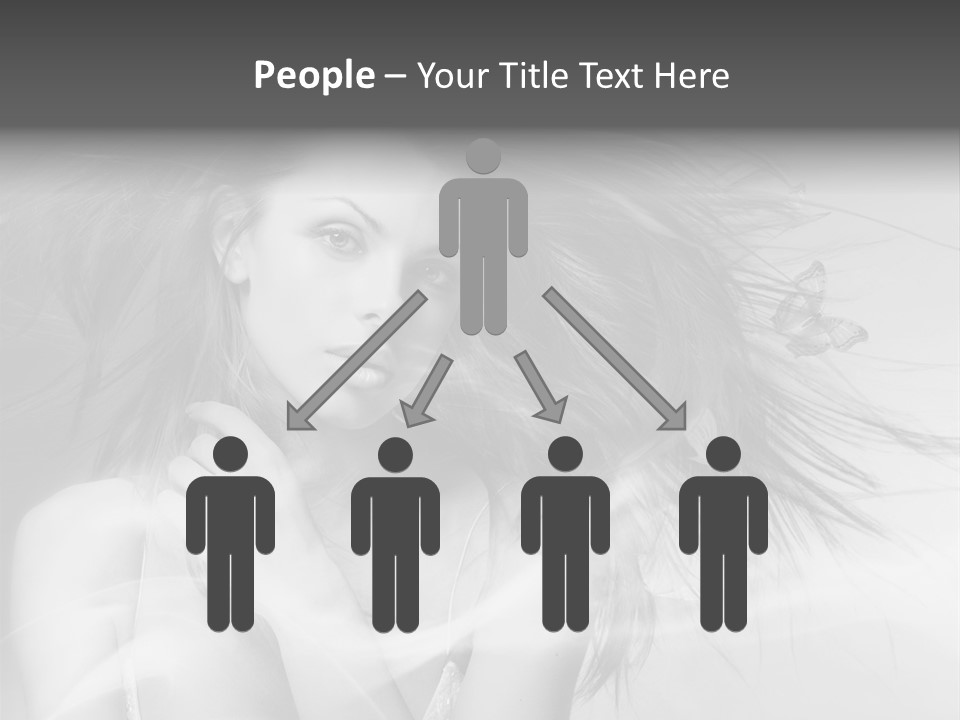 Beauty Lady Wind PowerPoint Template