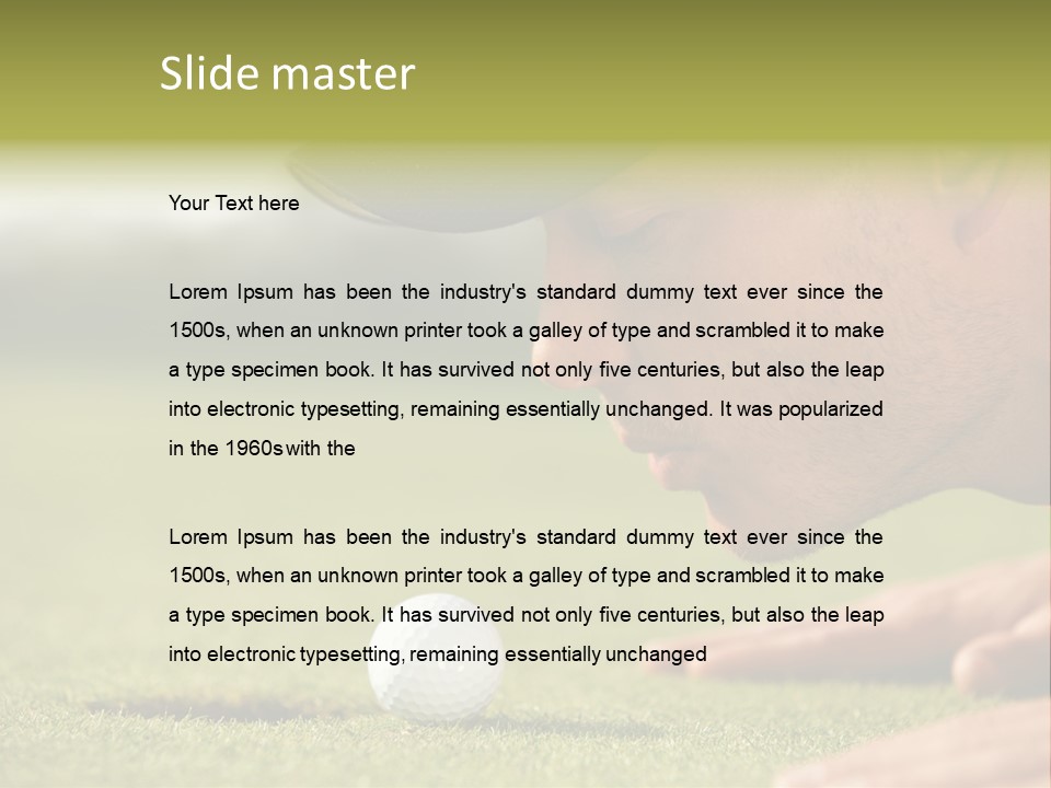 Adult Face Horizontal PowerPoint Template