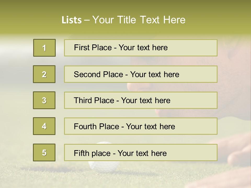 Adult Face Horizontal PowerPoint Template