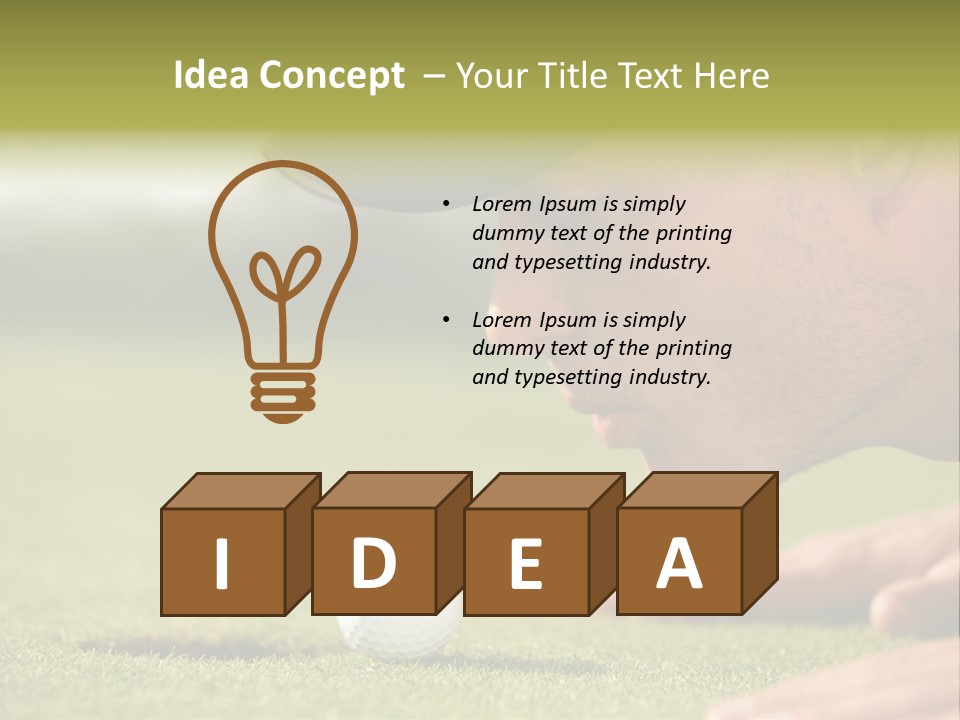 Adult Face Horizontal PowerPoint Template