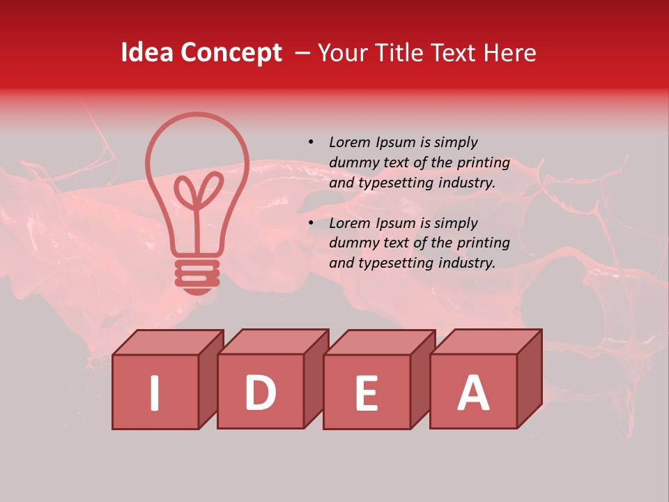 Color Ink Drop PowerPoint Template