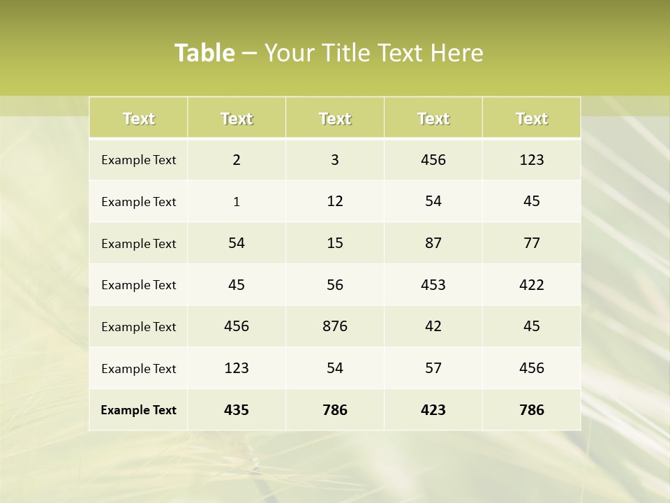 Grain Sun Grass PowerPoint Template