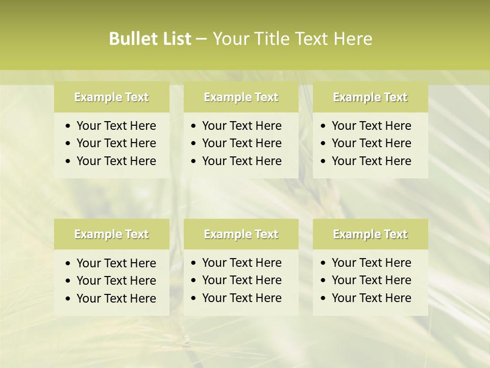 Grain Sun Grass PowerPoint Template
