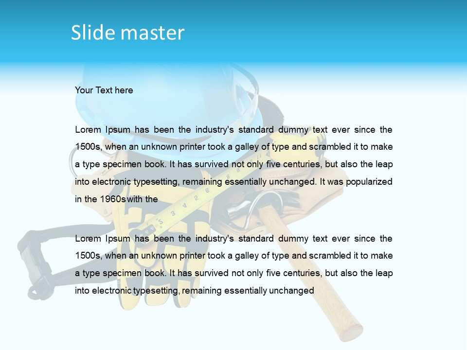 Tool Blue Measuring PowerPoint Template